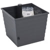 WaterUps wicking Square Planter in Monument Grey